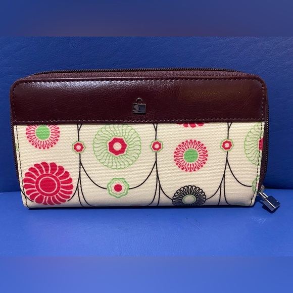 New Rare Billy Bag London vanilla Hana print zip-around wallet - Picture 3 of 16